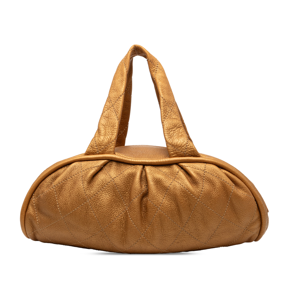 Pre-Loved Chanel Small Quilted Metallic Calfskin Le Marais Bowler Bag